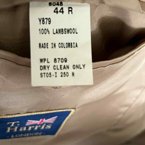 T. Harris London Men's Sport Coat Blazer 3 Button Plaid 100% Lambswool sz 44R - Picture 5 of 7